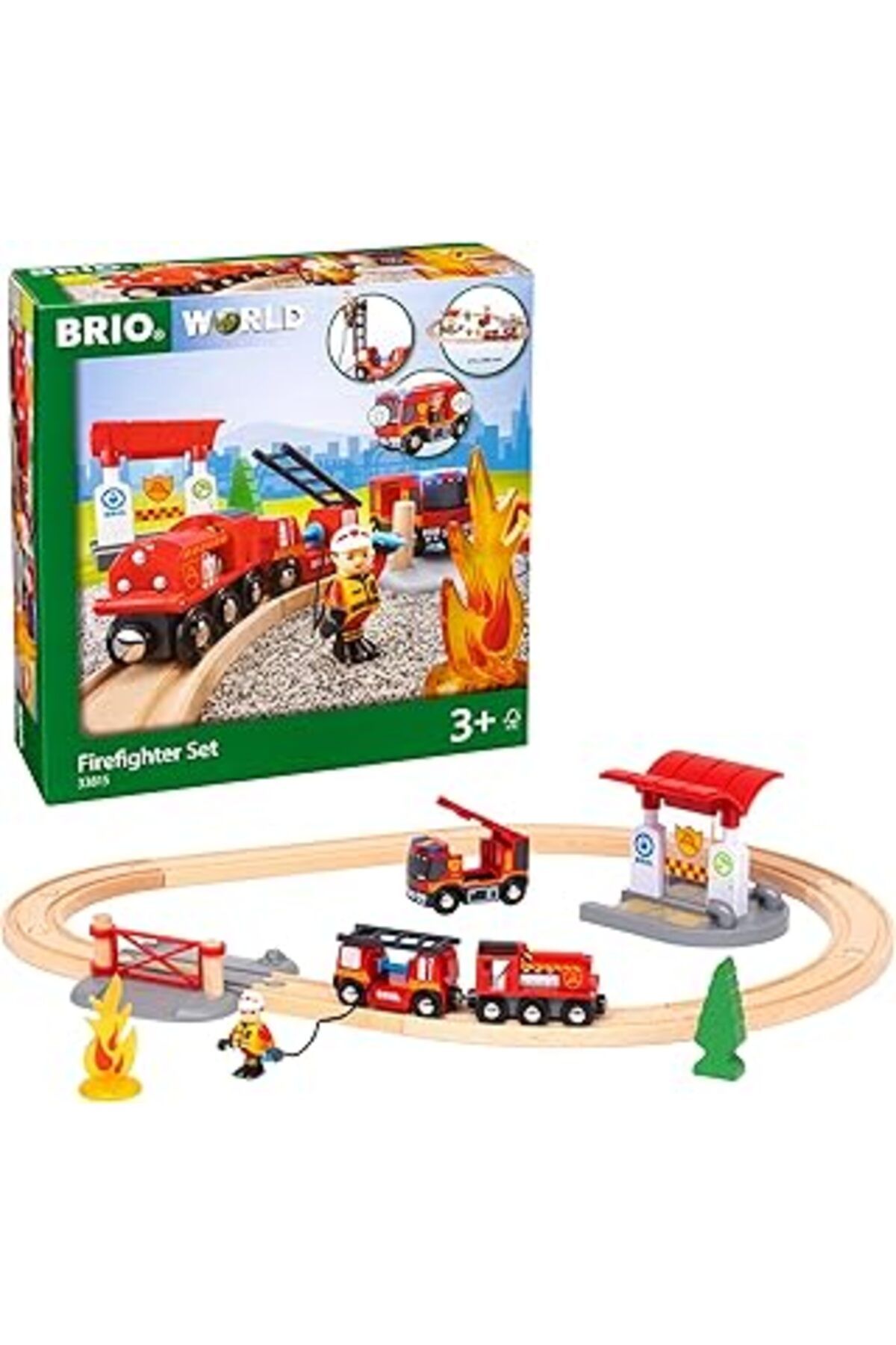 Mu Art Ahşap Brio - Firefighter Set (33815)