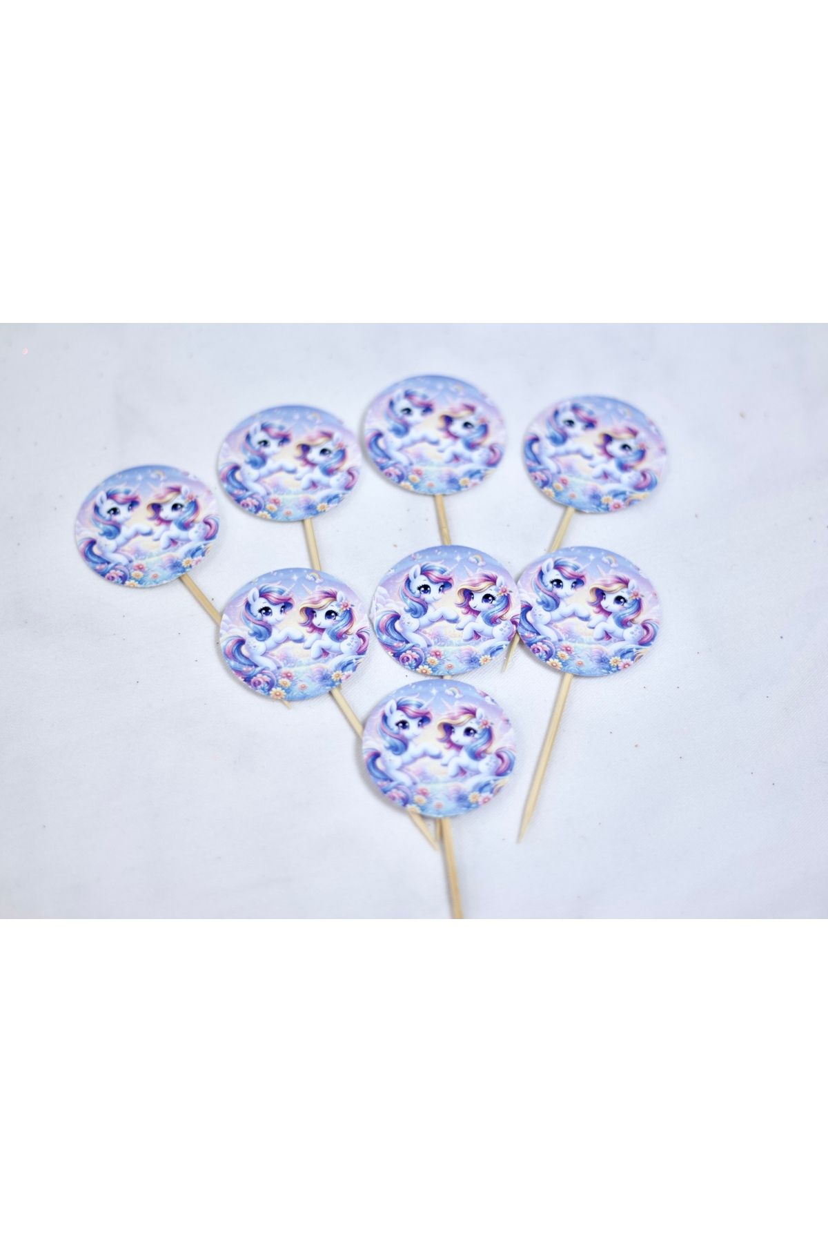 OGELAPARTY 10’lu Unicorn Temalı Pasta Kürdanı – Rengarenk Bir Masal Dünyası! 🌈✨