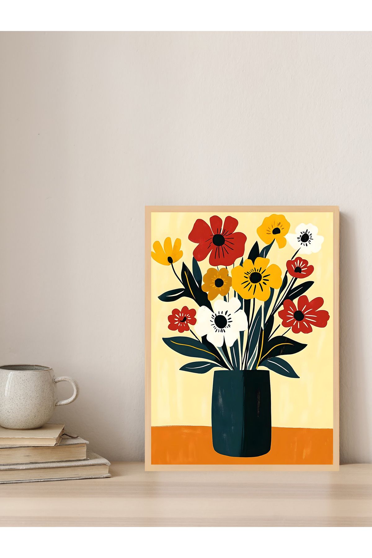 Tuba Decor Tek parça Ahşap Çerçeve Görünümlü MDF Tablo