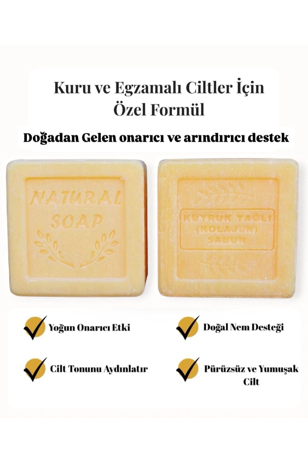 Sabuncu Hacı Kuyurk yağlı cilt ve saç sabunu 120 gr ( 1 adet )