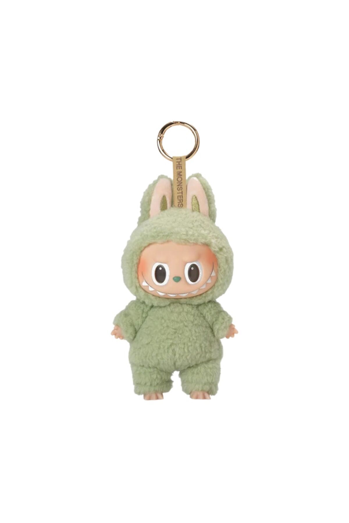 victiny-Labubu Monsters Macaron Plush Toy with Keychain, 15 cm, Green 2
