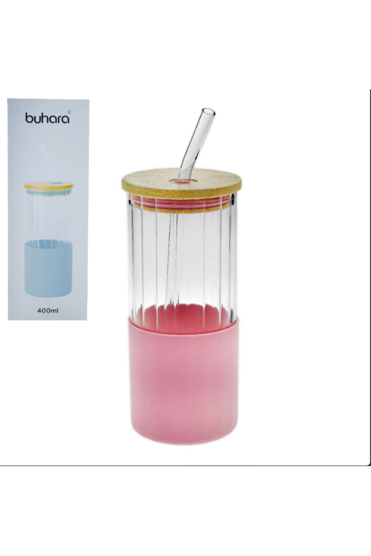 Home Silikonlu Pipetli Bardak 400ml
