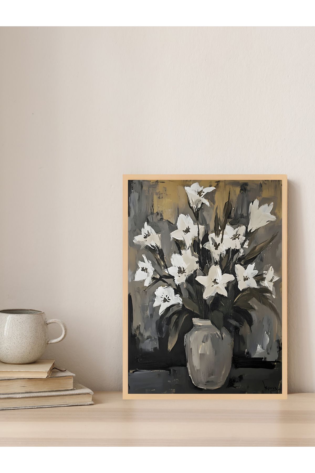 Tuba Decor Tek parça Ahşap Çerçeve Görünümlü MDF Tablo