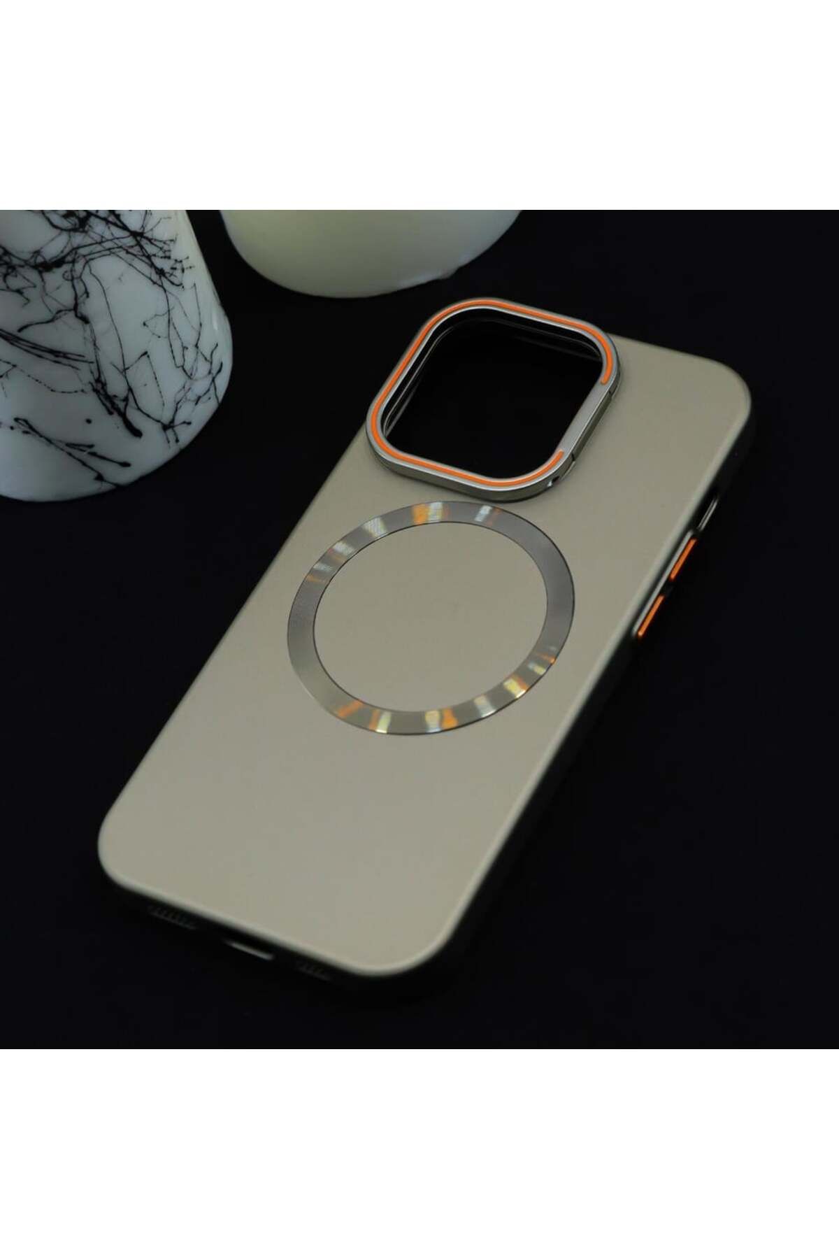 Case&Case iPhone 16 Uyumlu Sert Plastik Lens Hediyeli Lüks Kılıf