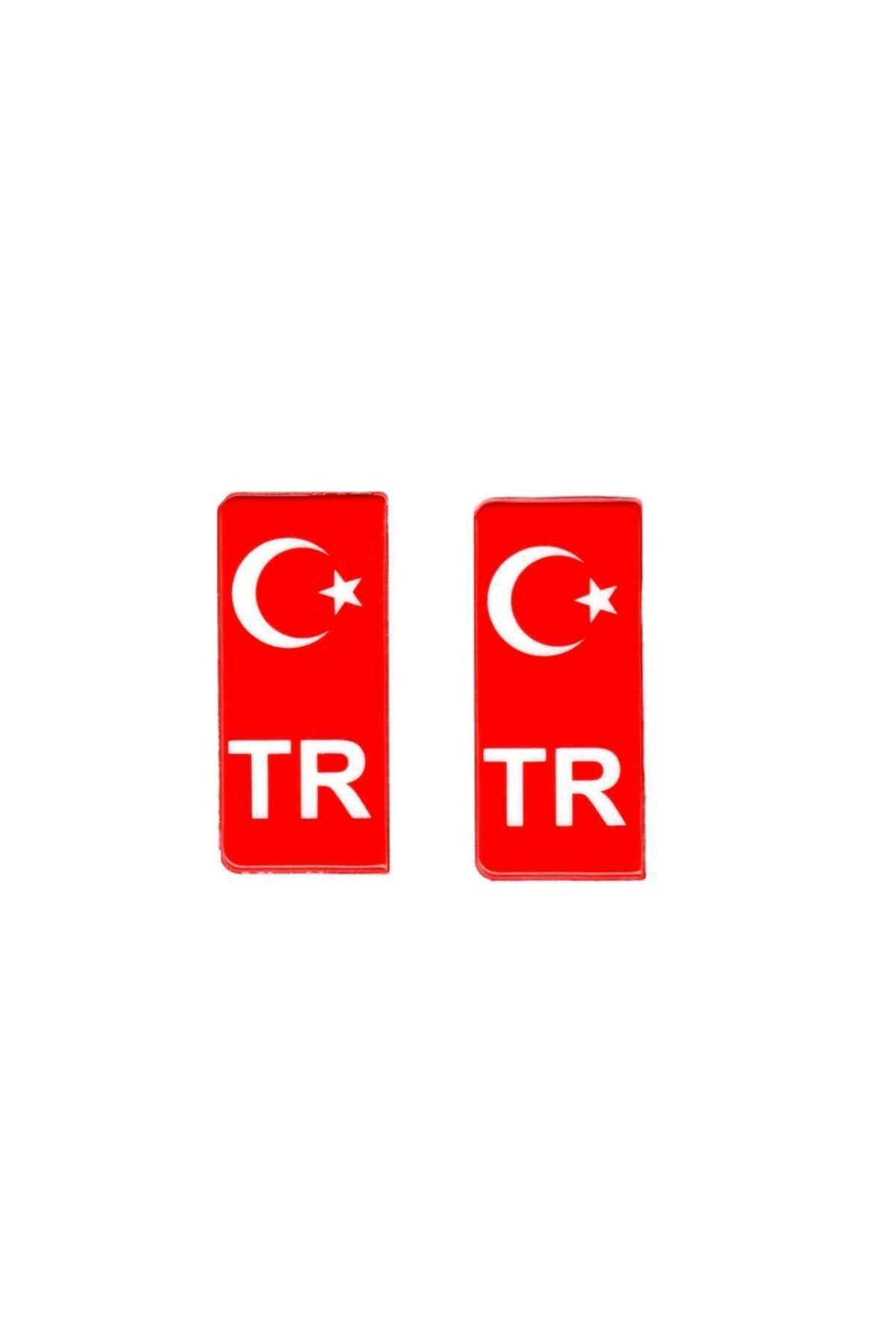 hediyenebak 2'li Plakalık TR Ay Yıldız Damla Sticker 10x4 cm
