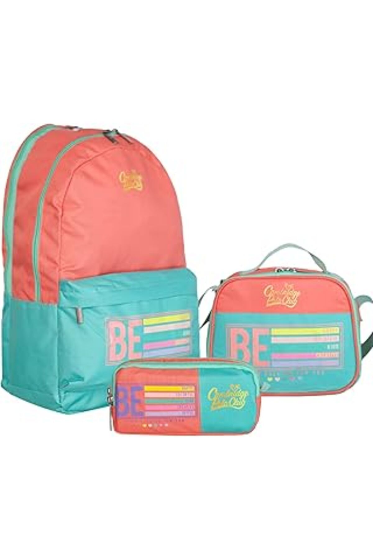 TBSProjects Cambridge Polo Club Be Happy Çift Ana Bölmeli Unisex Çocuk İlkokul Çanta Set