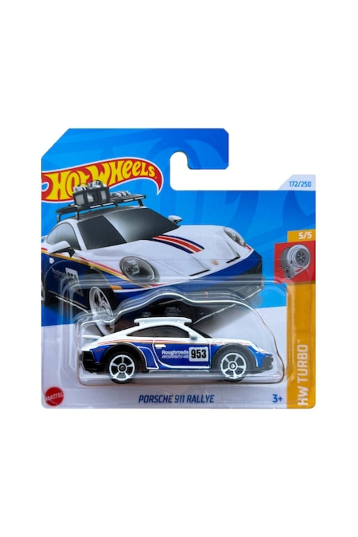 Mașină metalică, Porsche 911 Rallye, 1:64, Alb