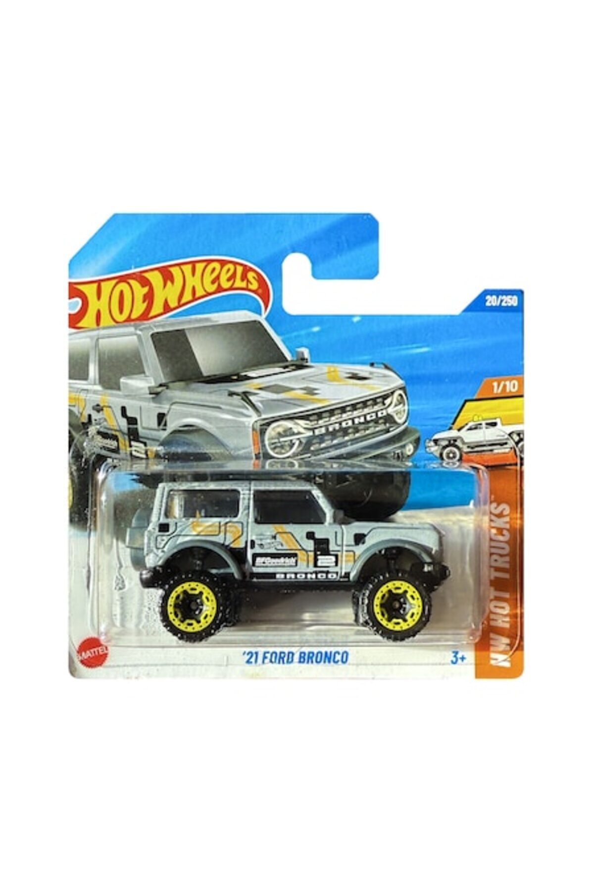 Masinuta Metalica Hot Wheels, '21 Ford Bronco, 1:64, Gri