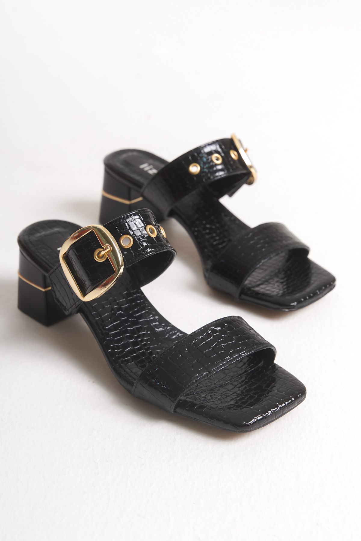 Liza Shoes JULLY Kadın Kemerli Kısa Topuk Terlik A026-K328