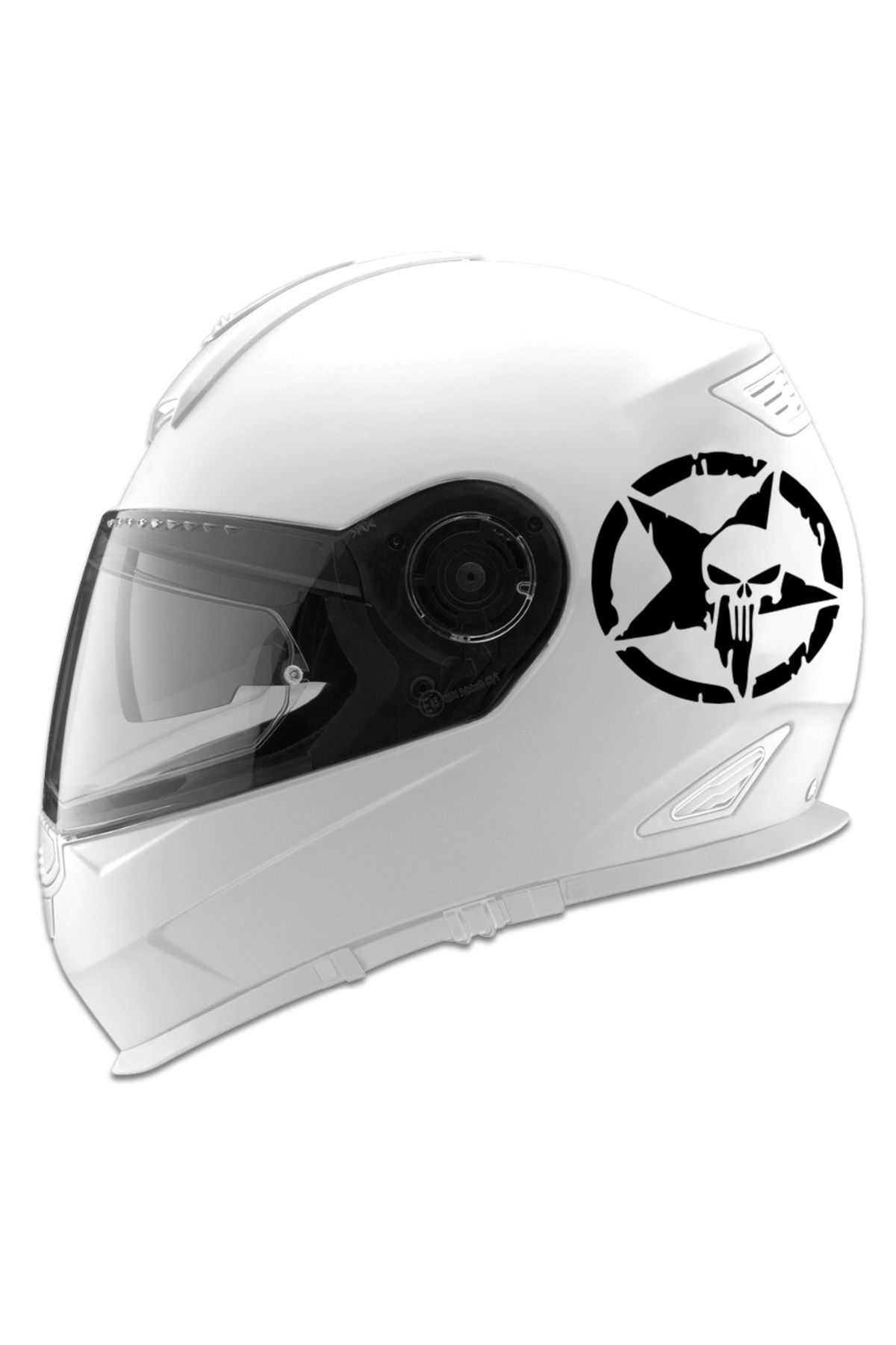 hediyenebak Yıldız Punisher Araç, Araba, Oto, Motorsiklet, Kask, Laptop, Cam Sticker 15x15 cm