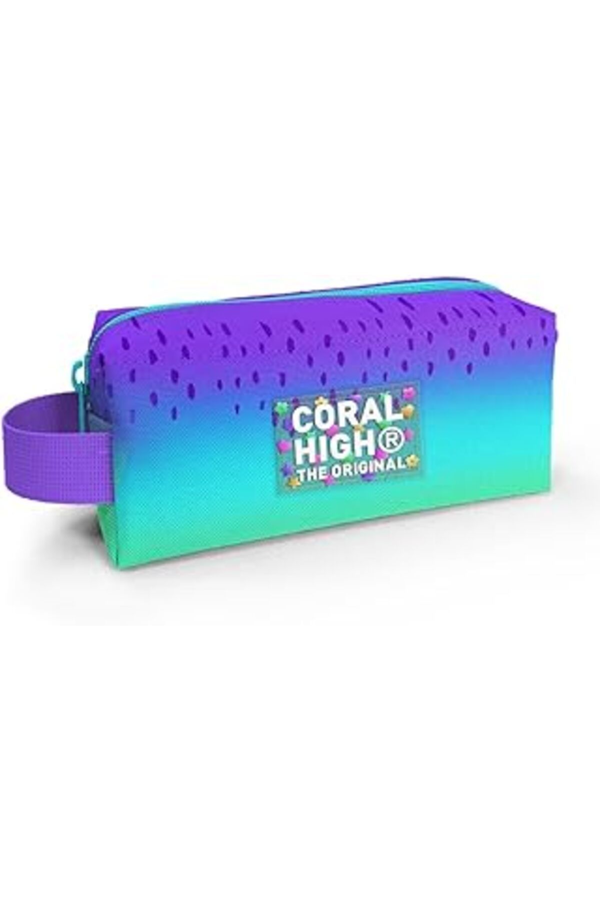 Mu Art Ahşap Coral High Mor Lila Renk Geçişli Tek Bölmeli Kalemlik - Kız Çocuk Kalem Çantası