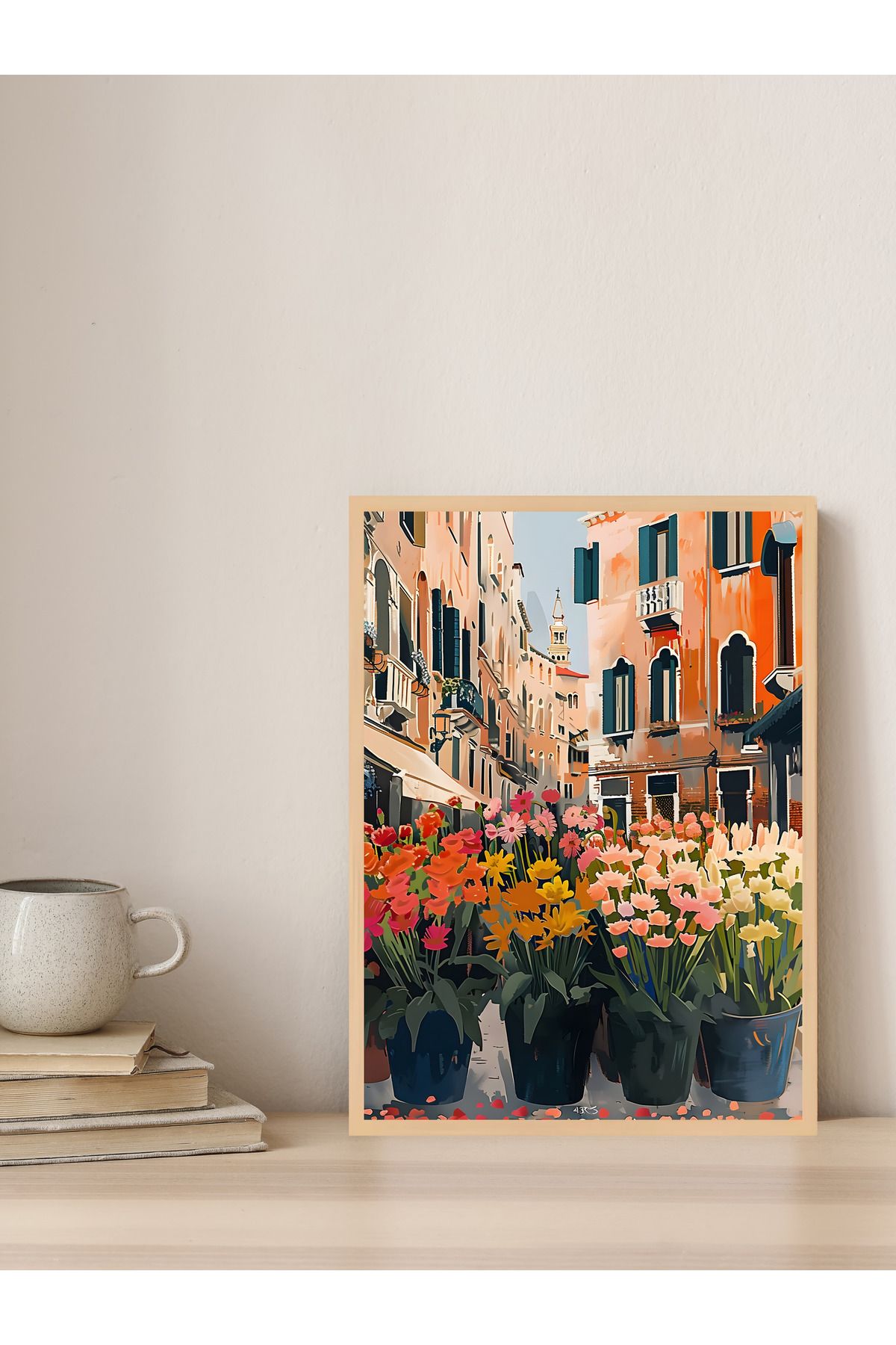 Tuba Decor Tek parça Ahşap Çerçeve Görünümlü MDF Tablo
