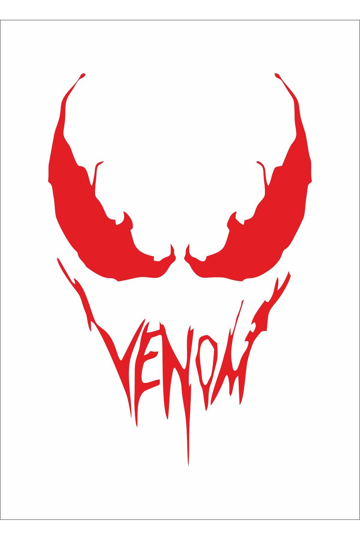 hediyenebak Venom Yazılı Araç, Araba, Oto, Motorsiklet, Kask, Laptop, Cam Sticker 24x16 cm