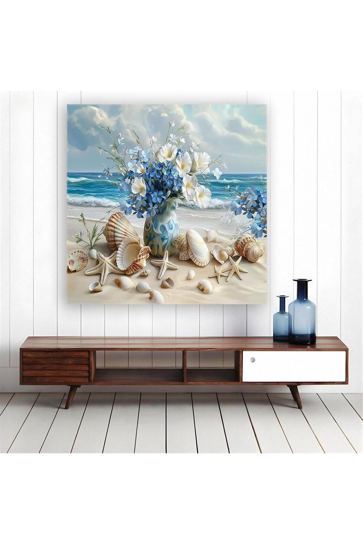 Ritmo Canvas Deniz Kabukları Sahil ve Deniz Esintisi Kanvas Tablo