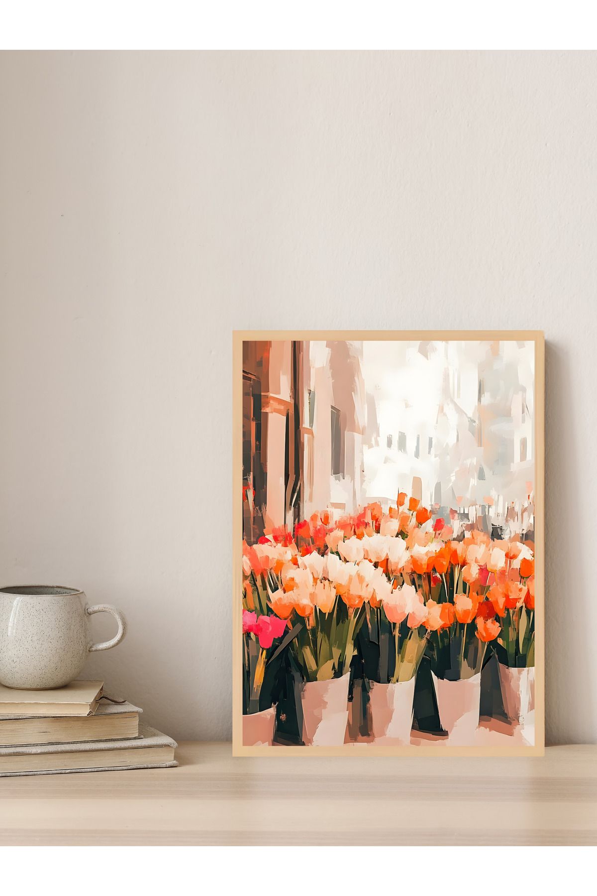 Tuba Decor Tek parça Ahşap Çerçeve Görünümlü MDF Tablo