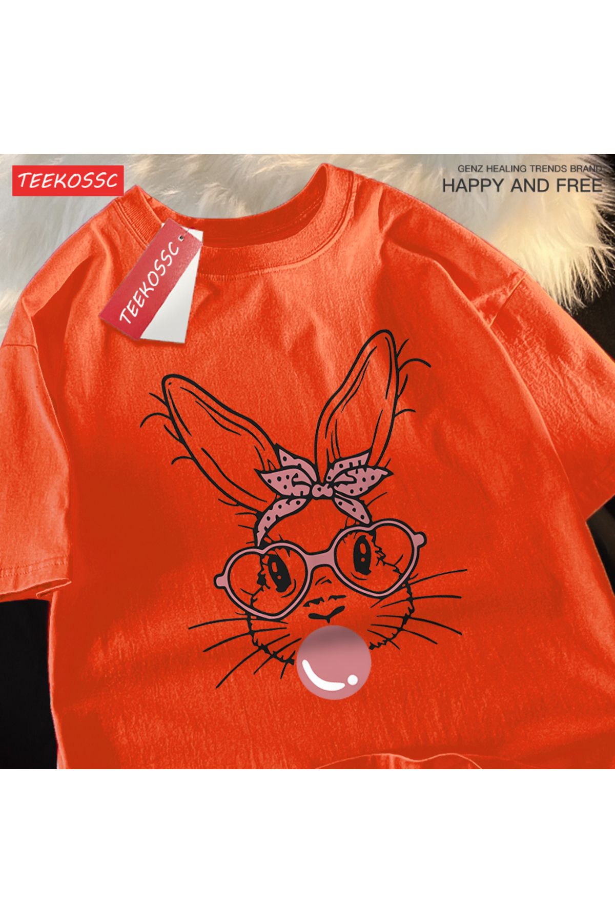 StartMore Y2k Vintage Tişört Tee Kabarcık üfleme moda tavşan