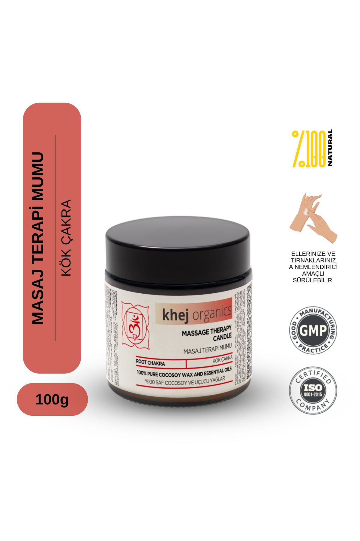 Khej Organics Kök Çakra Masaj Terapi Mumu