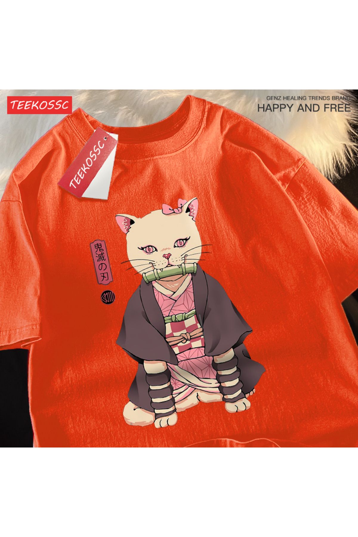 StartMore Y2k Vintage Tişört Tee Japon Harajuku Anime kedi