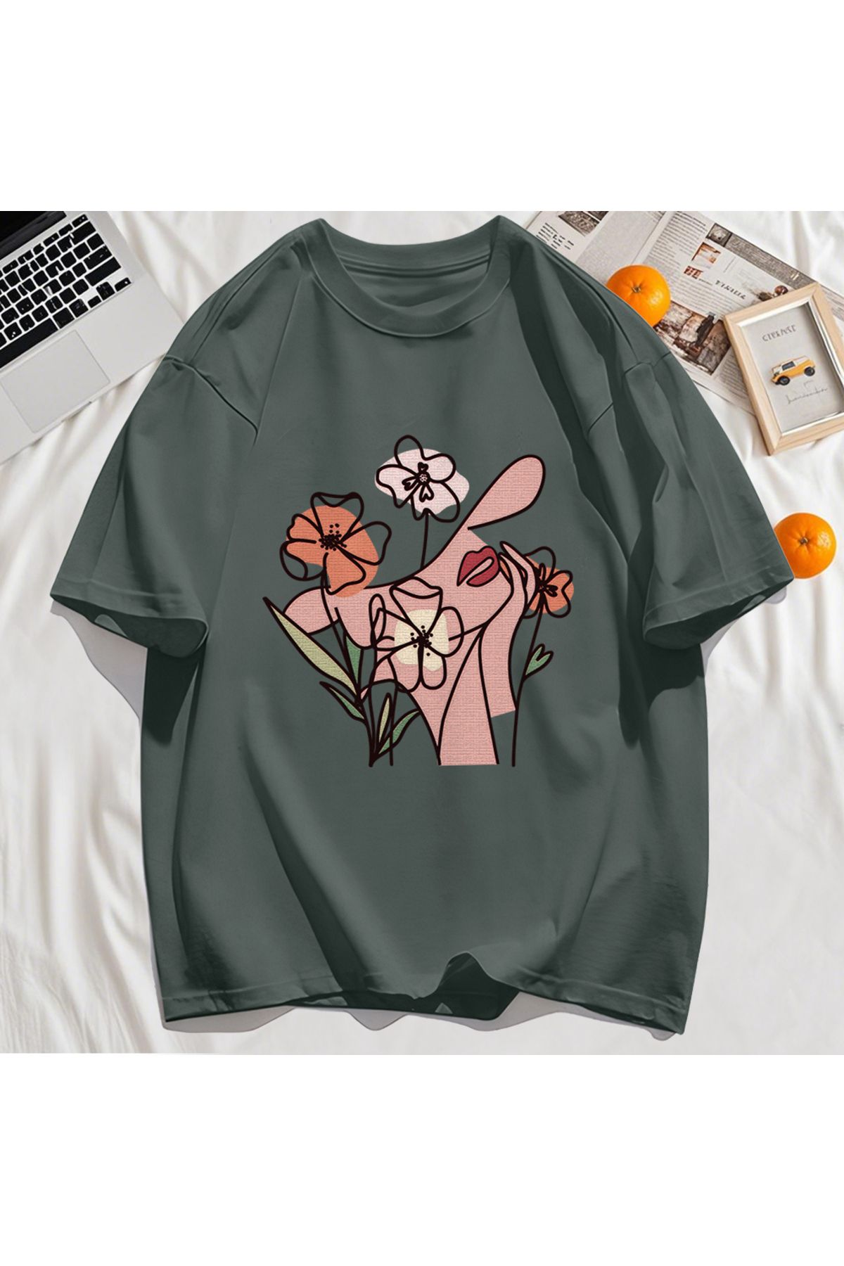 StartMore Y2k Vintage Tişört Tee Doğal Manzaranın Keyfini Çıkarılan İnsanlar Baskı
