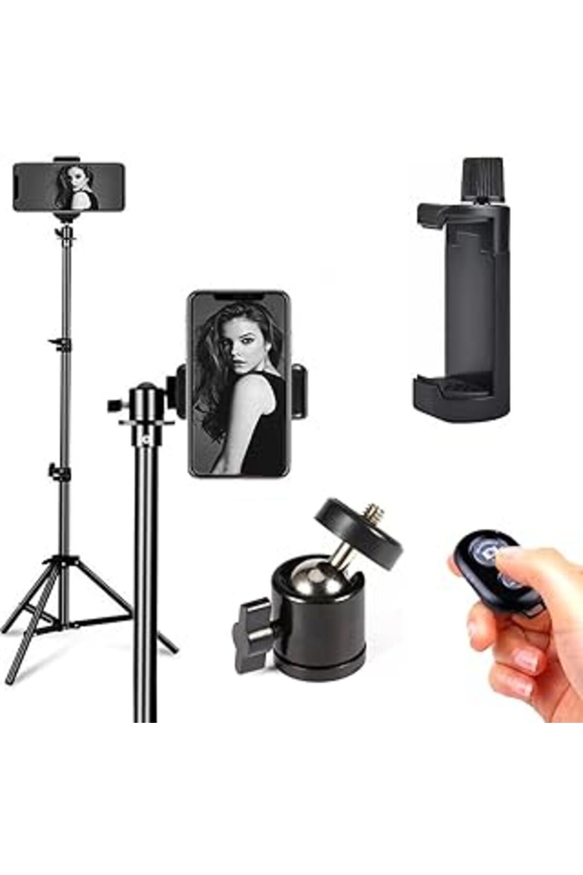 NETWORK ART 3 Ayaklı Alüminyum Bluetooth Kumandalı Tripod Telefon Tutuculu 2 Metre Tripod