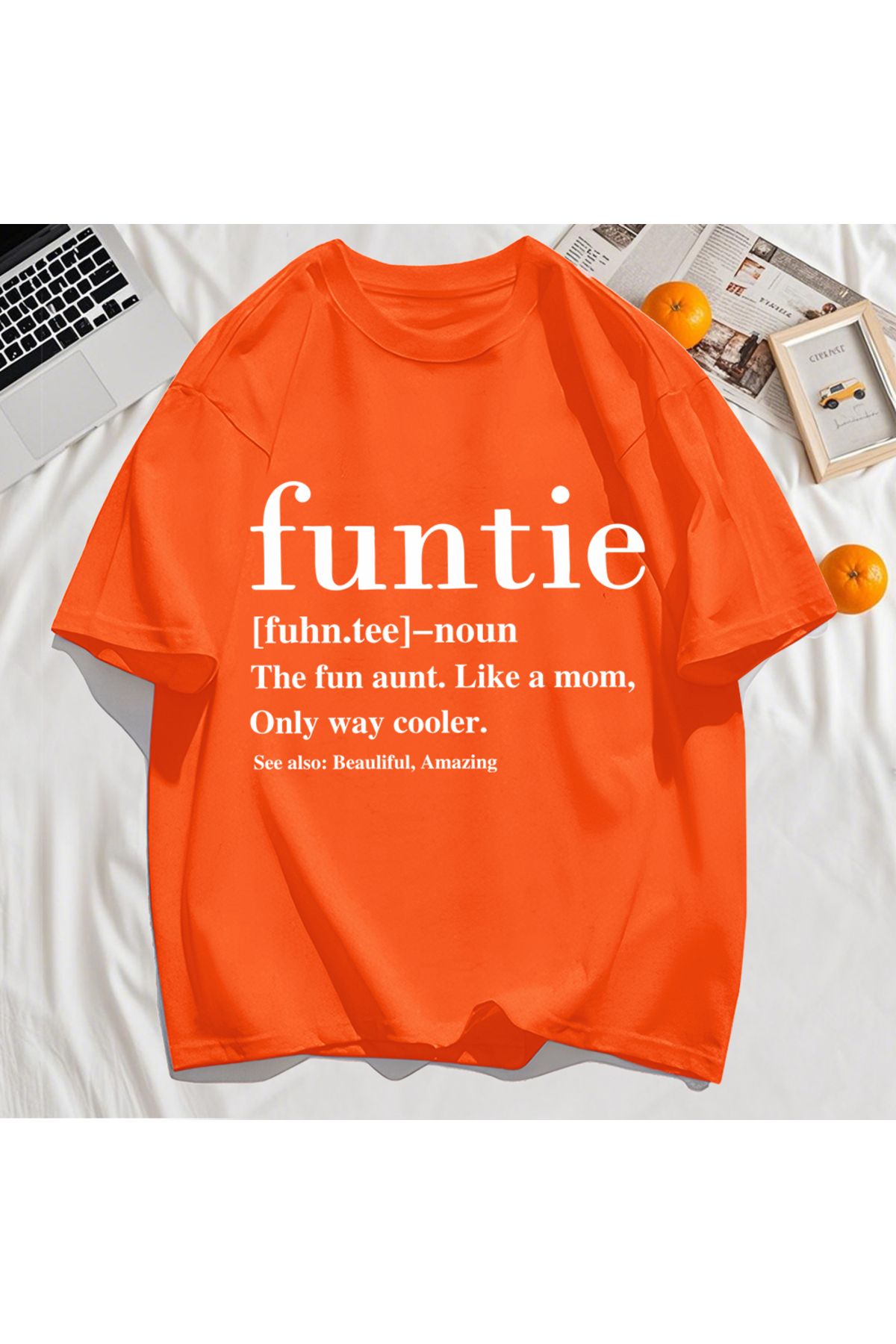 StartMore Y2k Vintage Tişört Tee Funtie Anne Gibi Eğlenceli Teyze Baskı