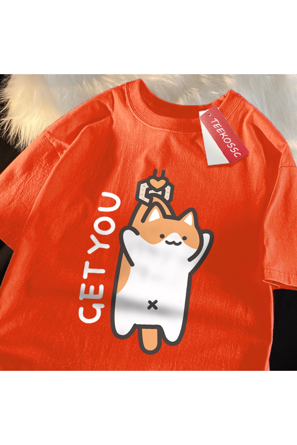 StartMore Y2k Vintage Tişört Tee Alıcı bebek eğlenceli kedi baskı japon