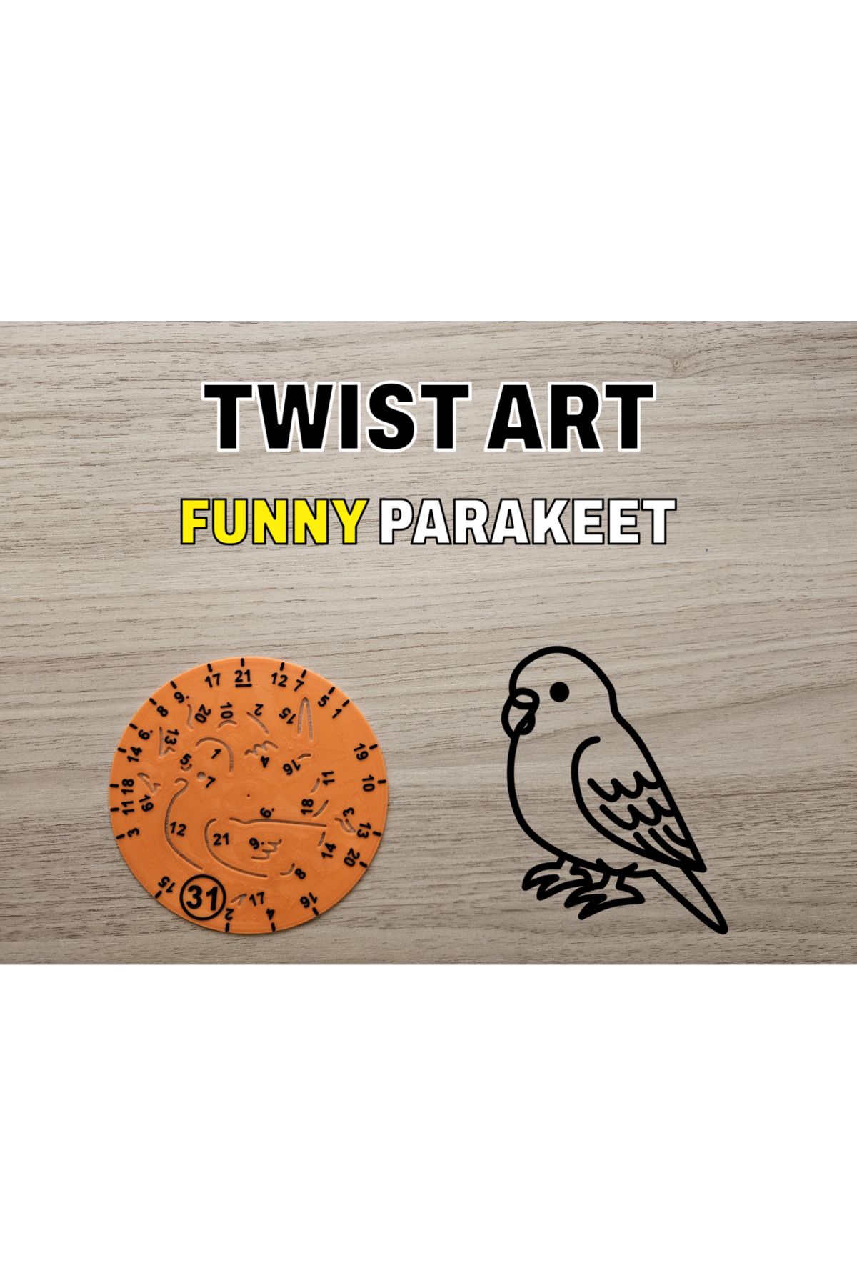 talaşoğlu Twist Art 31 Parkeet - Rotary Çizim Şablonu
