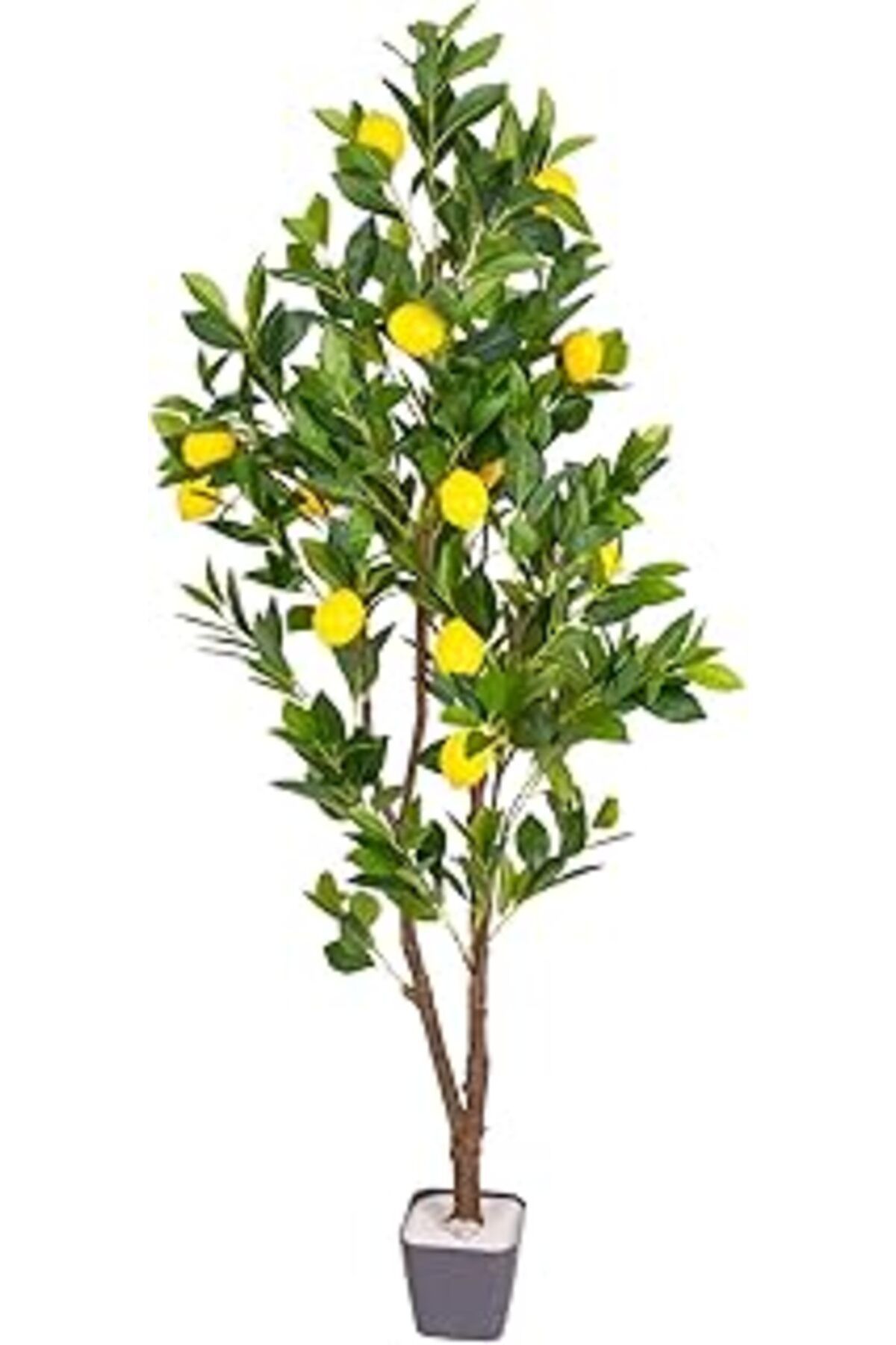 Qedii Herdekora Yapay Limon Ağacı Gerçek Dokulu Sarı-Yeşil 150 Cm.