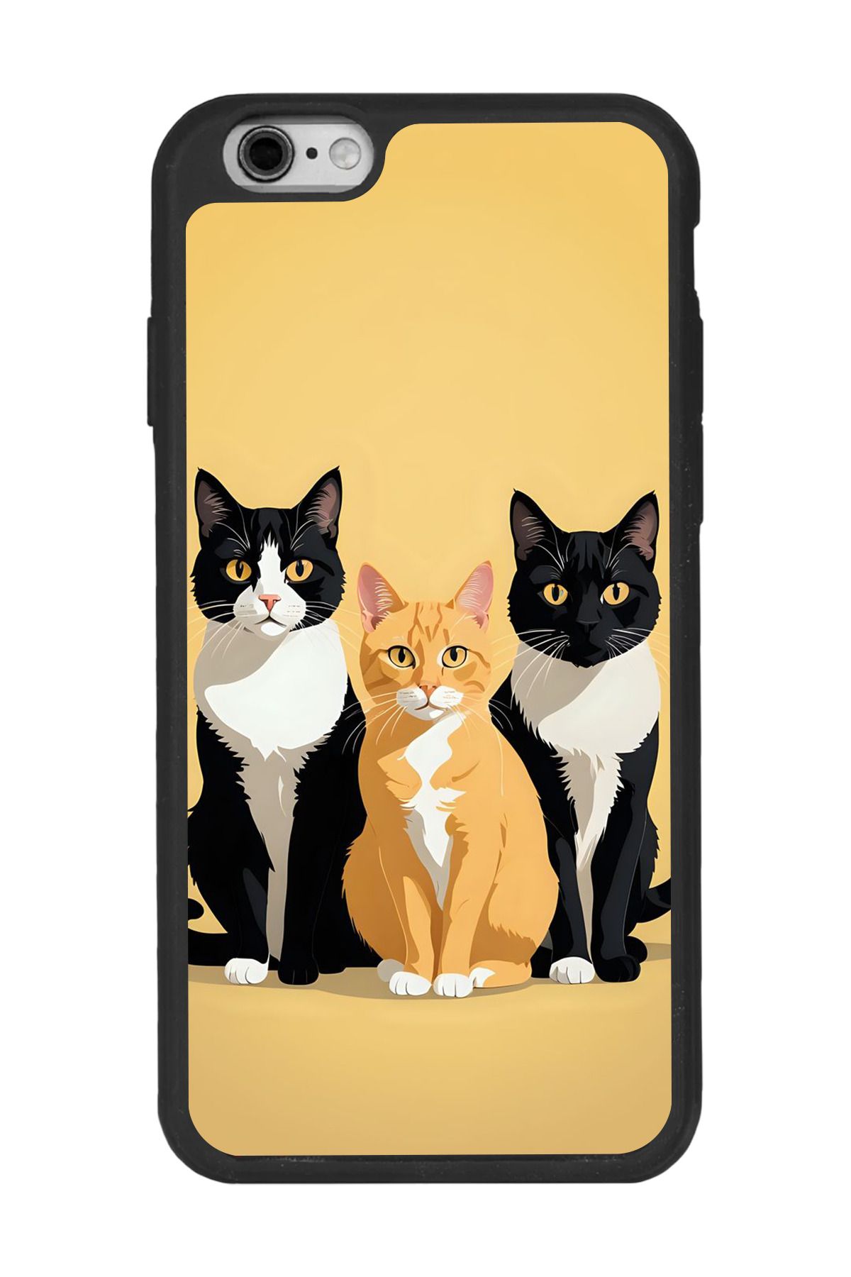 BGAKSESUAR Apple iPhone 6 Plus Siyah Silikon Kılıf Çiziklere ve Darbelere Karşı Koruma