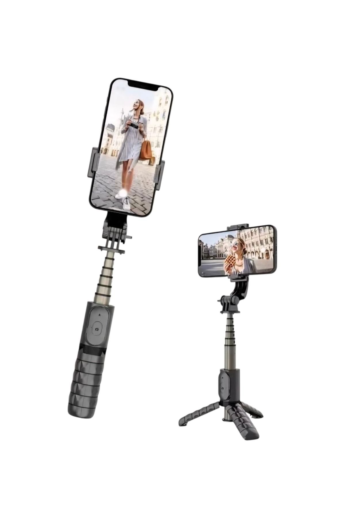 alpotekno Dayanıklı Üst Kalite Bluetooth Kumandalı 68 cm Tripod Olabilen Selfie Çubuğu