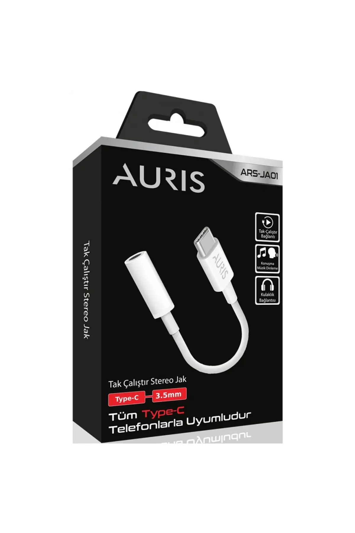 Auris JA01 Type-C Jack Kablo Dönüştürücü