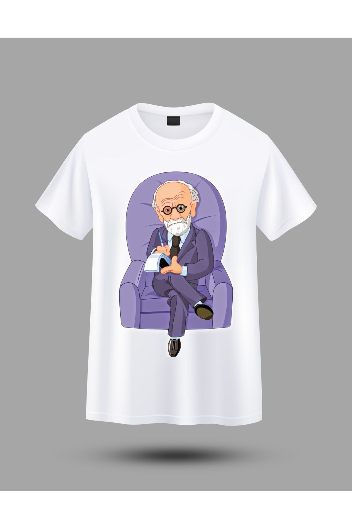 BERFA STORE Bilim İnsanı Karikatürlü Hediyelik T-Shirt