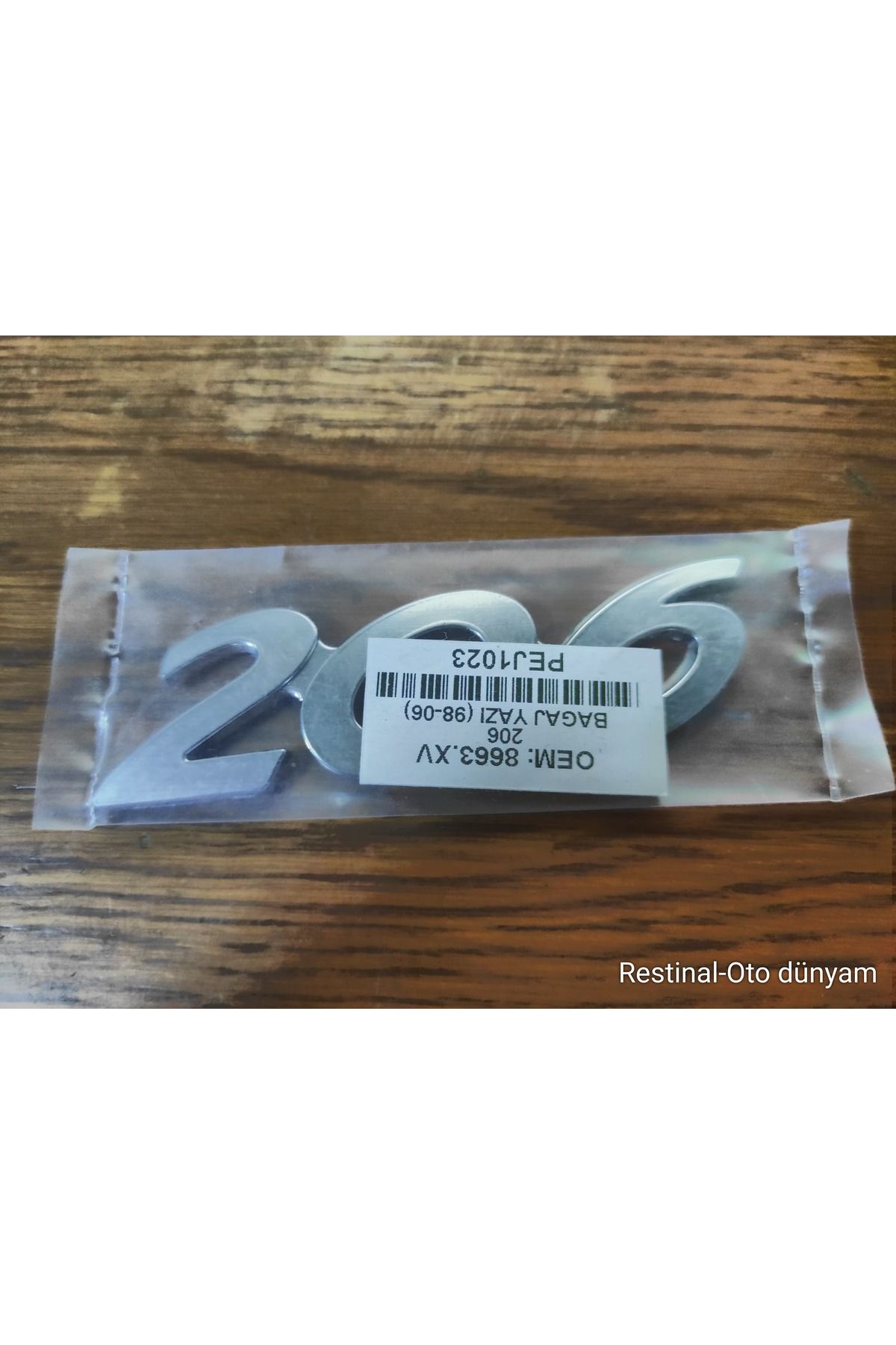 restinal PEUGEOT 206 BAGAJ YAZISI 1998 2006 UYUMLU PEUGEOT 206 ARKA BAGAJ YAZISI 3M 3D KROM rs