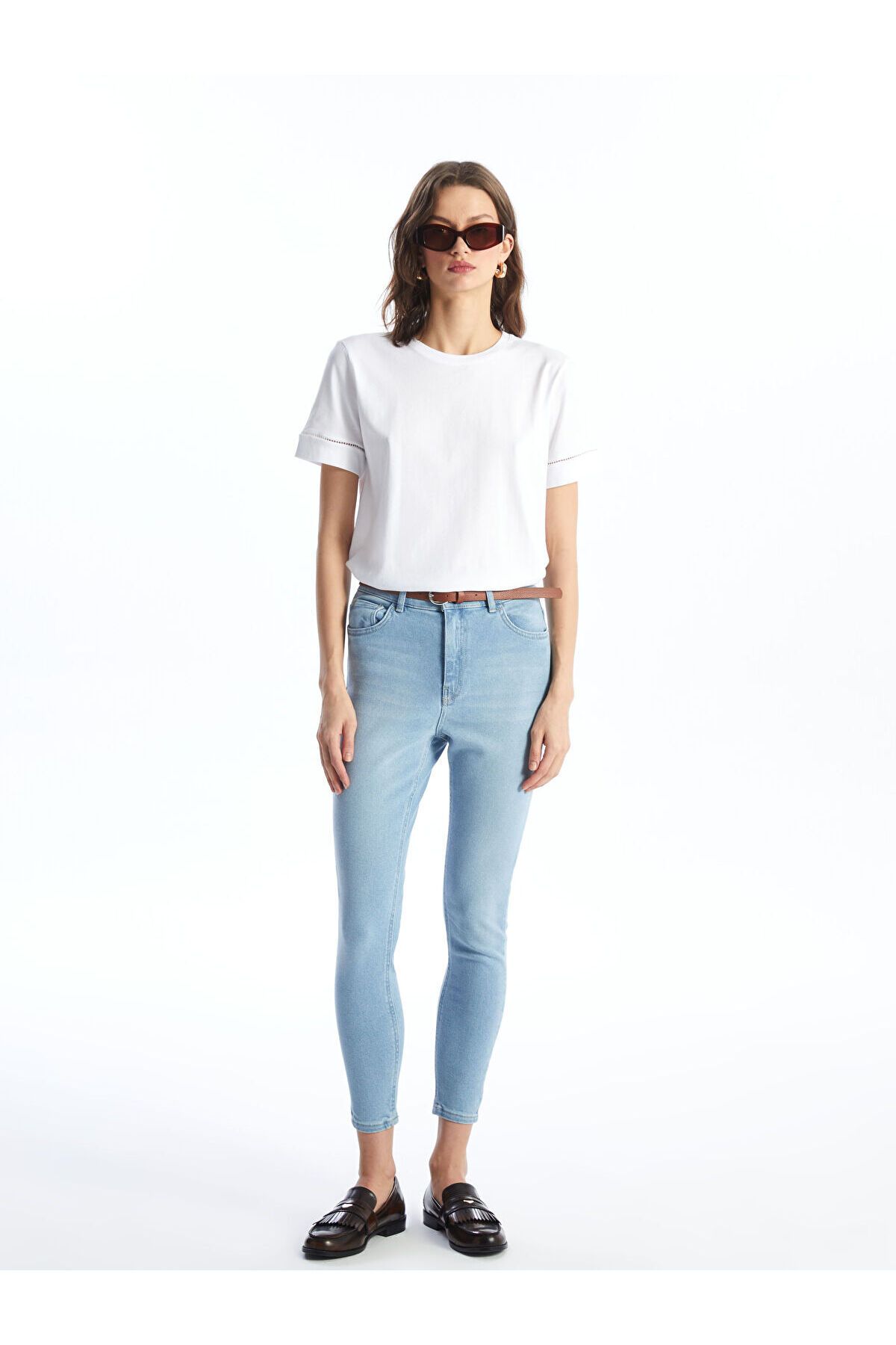 LC Waikiki Beli Kemerli Jüpiter Süper Skinny Fit Kadın Jean Pantolon