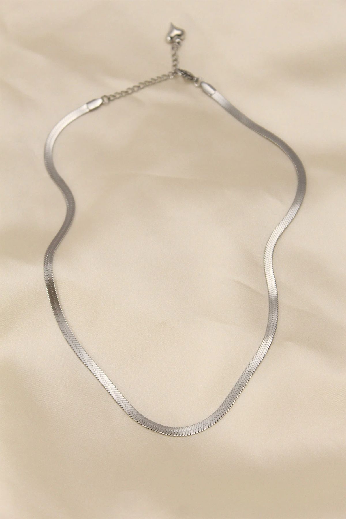 shopwave 316L Çelik Silver Renk 45 cm İtalyan Zincir Model Kadın Kolye - TJ-BKO5903
