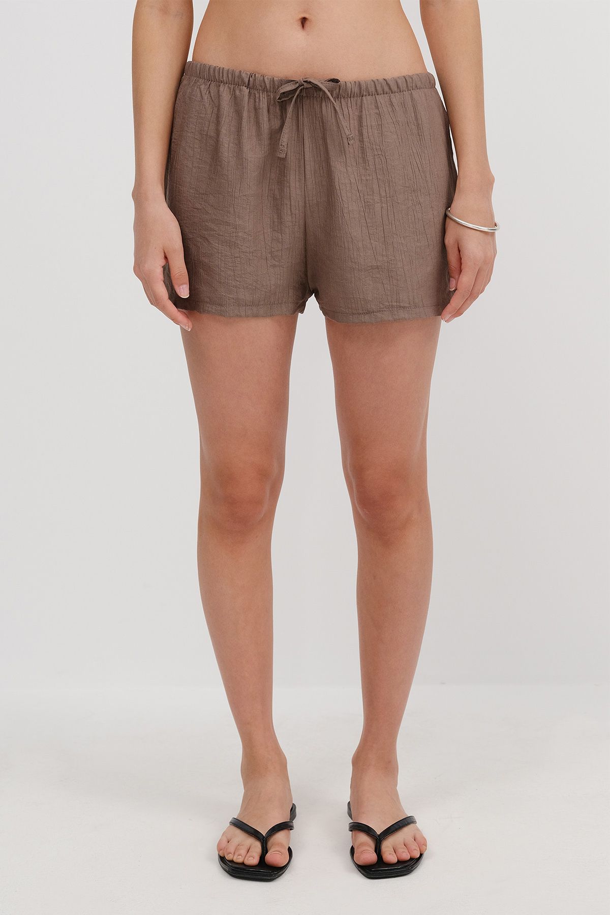 Addax-Elastic Waist Shorts Ş10474 4