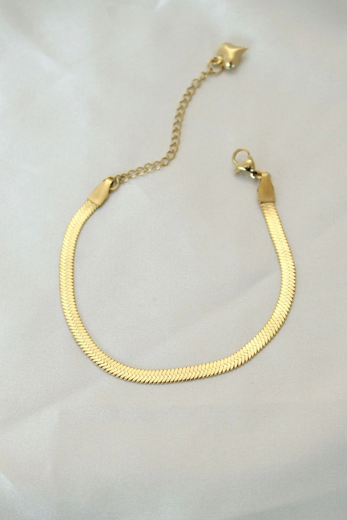 shopwave 316L Çelik Gold Renk İtalyan Zincirli Bileklik - TJ-BB4103