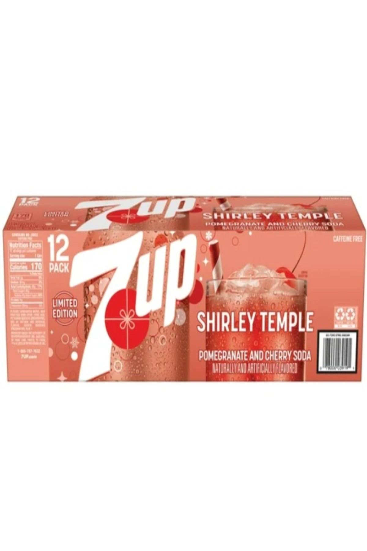 7 Up-7UP Shirley Temple, Pomegranate and Cherry Flavored Soda Pop 12 fl oz 3