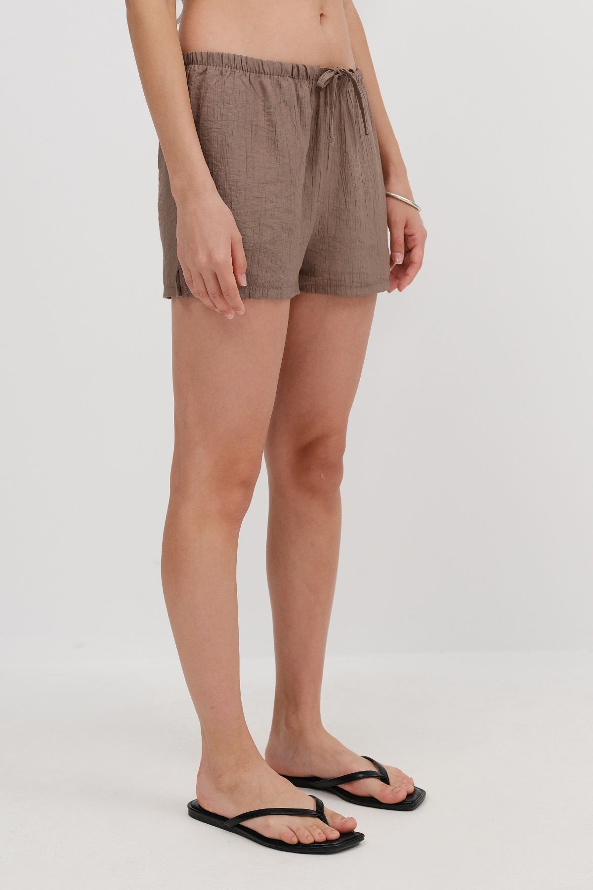 Addax-Elastic Waist Shorts Ş10474 5