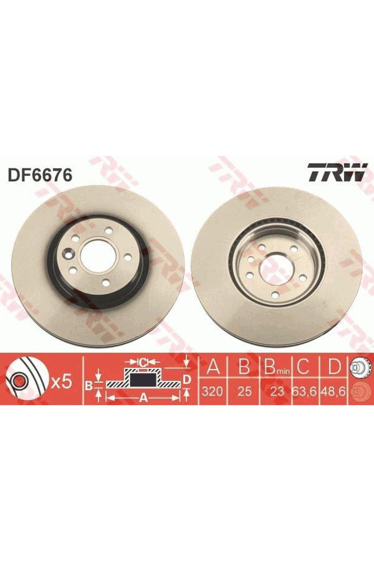 TRW ÖN FREN AYNASI ADET VOLVO S40 2004-2012 C70 II 2006-2013 V40 2012 V50 04-12 320X5-DL