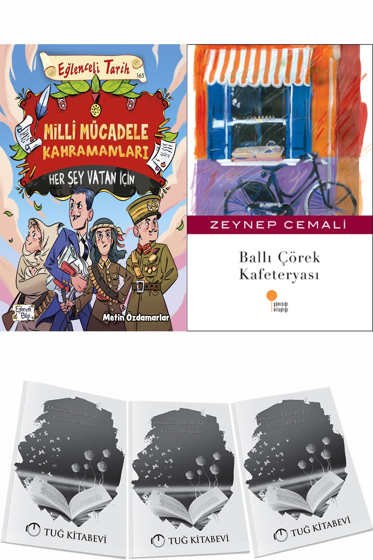 Eğlenceli Bilgi Yayınları Milli Mücadele Kahramanları Her Şey Vatan İçin ve Ballı Çörek Kafeteryası + Hediyeli