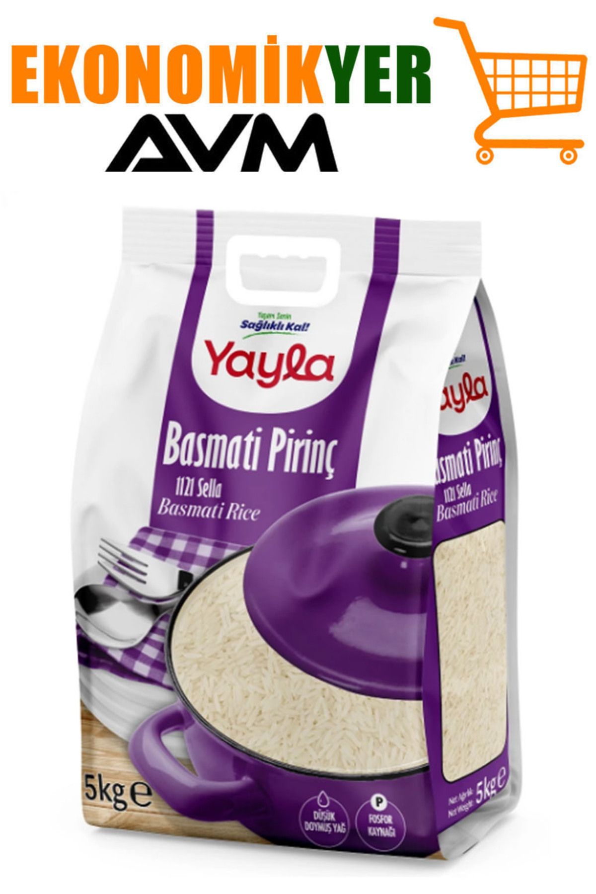 pirinç BASMATİ PİRİNÇ 5KG ekonomikyer avm