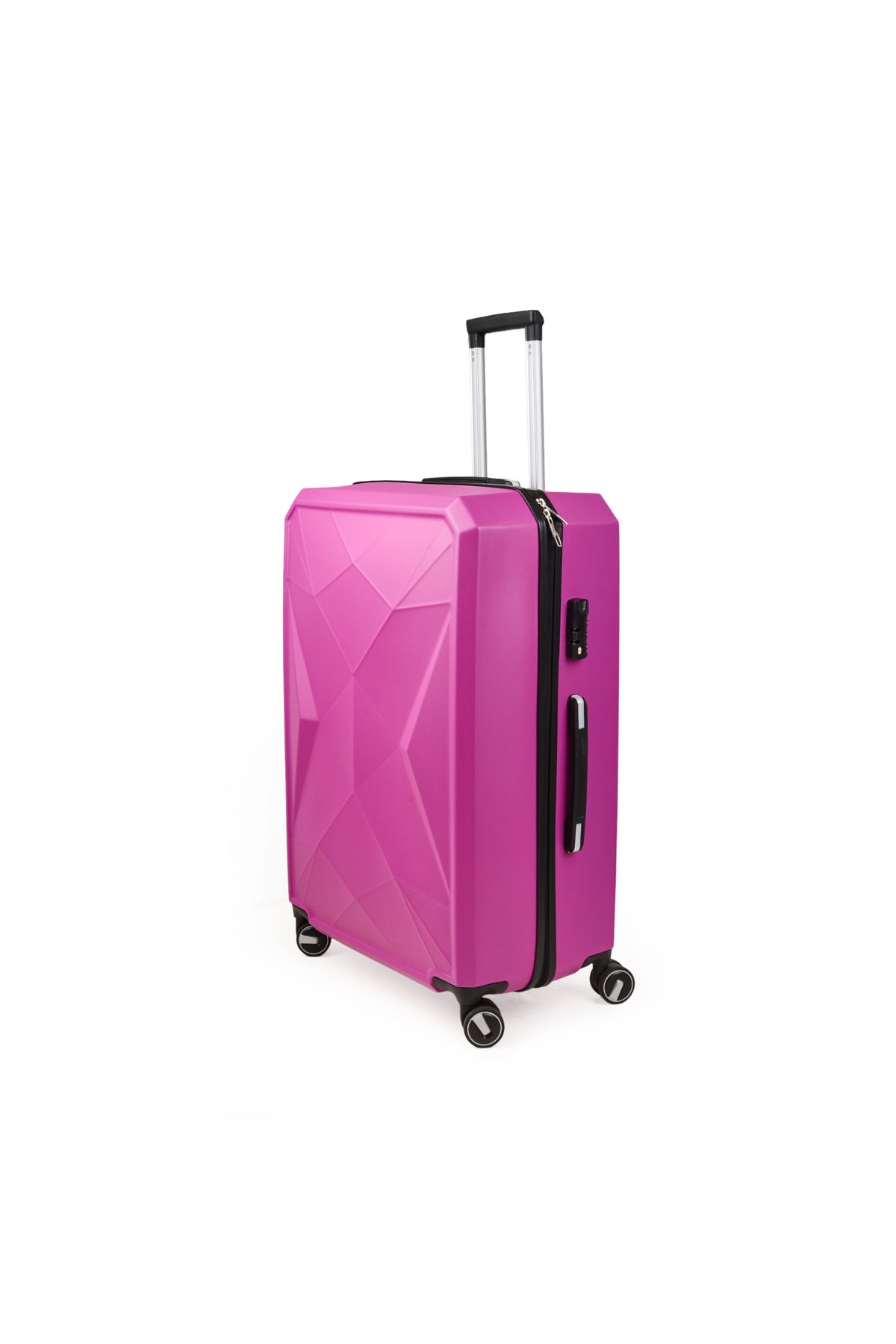 Hoffmanns Travel Star Büyük Boy ABS Valiz - Pembe - 76x52x30 cm