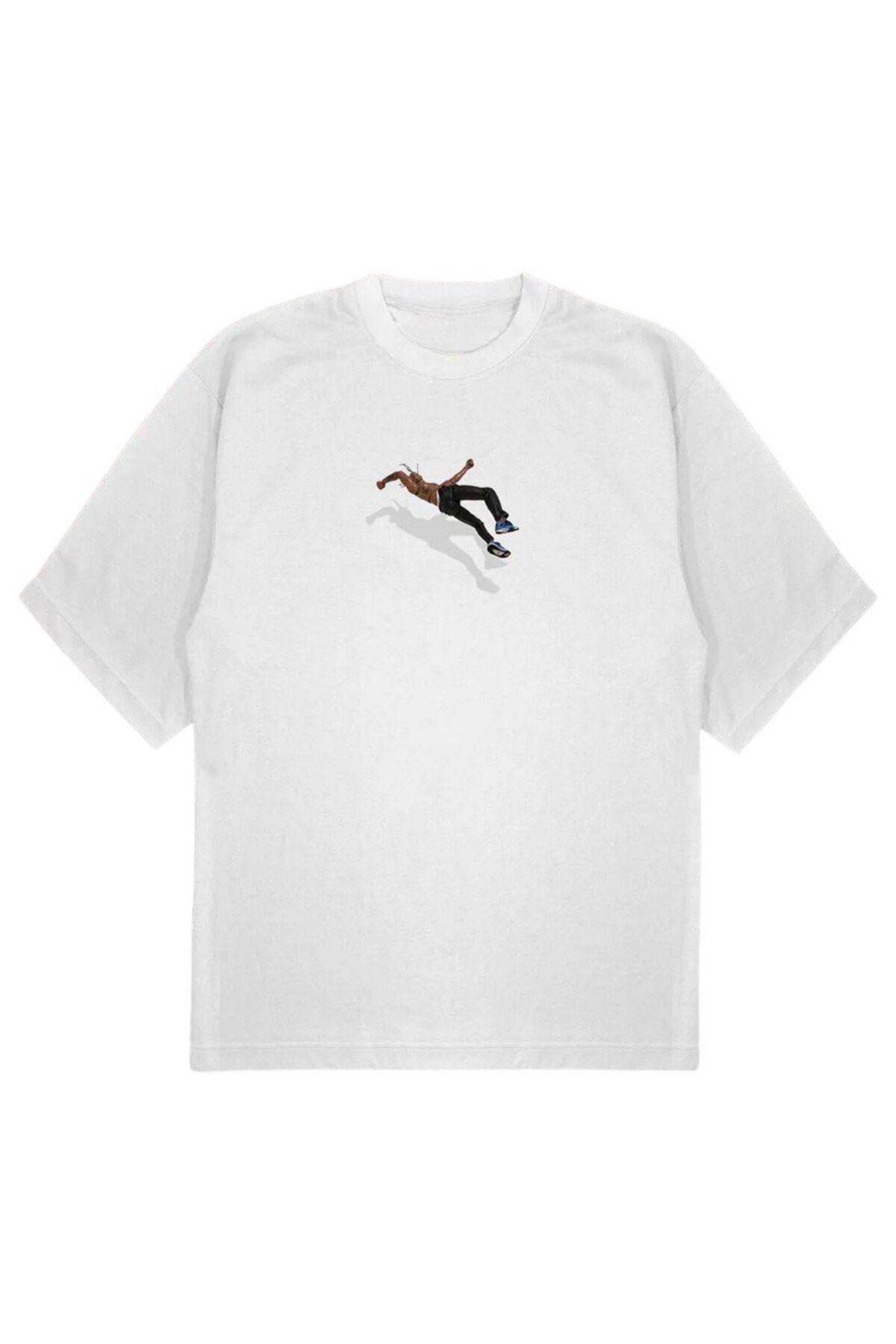 SVART WEAR TRAVIS HIGHEST MUSIC T-Shirt OVERSIZE tişört BEYAZ