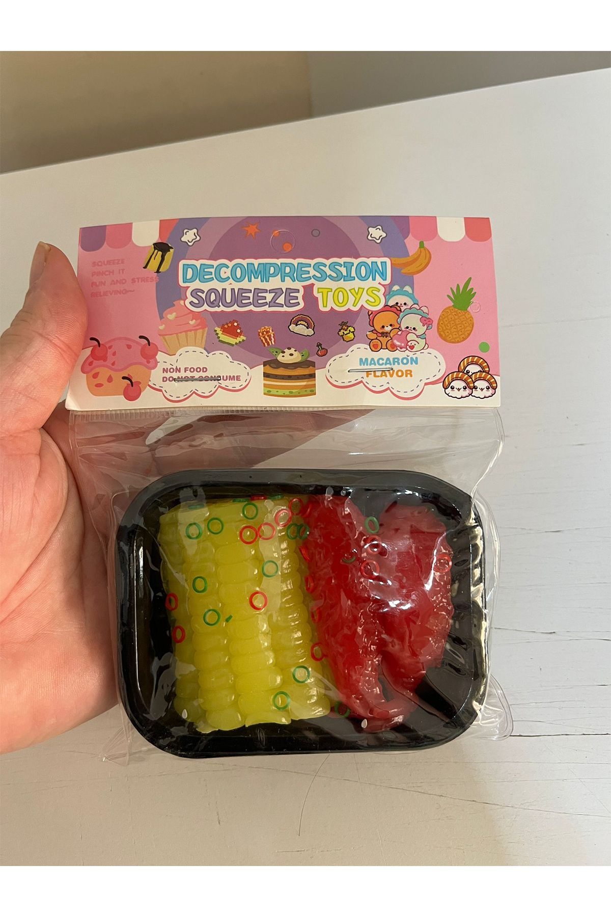 hanemlife yumuşak Sevimli Squishy tabakta yemek Sıkma yumuşak jel Sukuşi stres oyuncağı