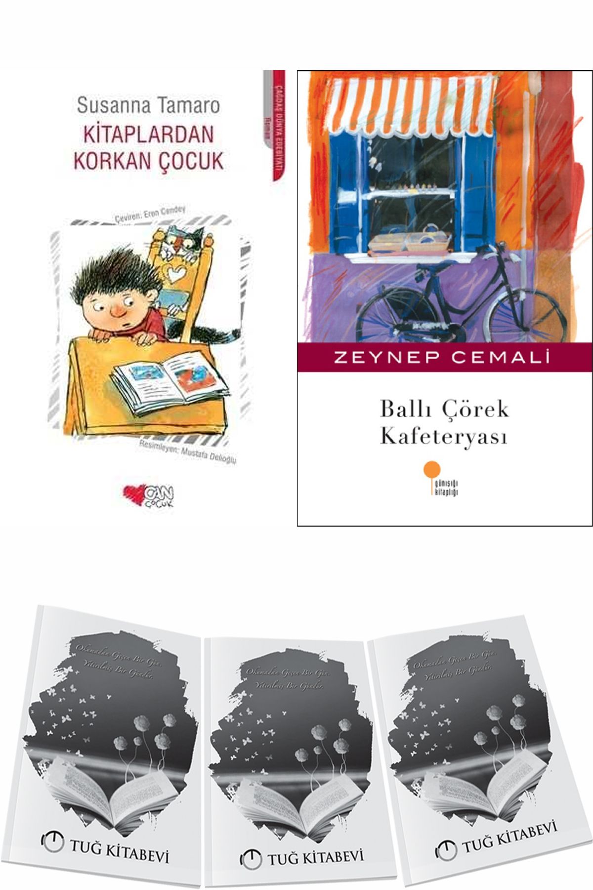 Can Yayınları Kitaplardan Korkan Çocuk ve Ballı Çörek Kafeteryası + Hediyeli