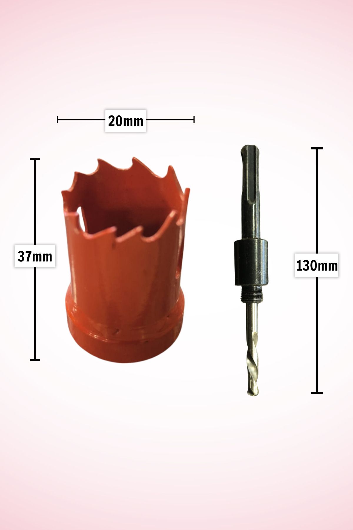 Record GFB Bi Metal Panç 20mm + Sds-Plus Kanallı Adaptör
