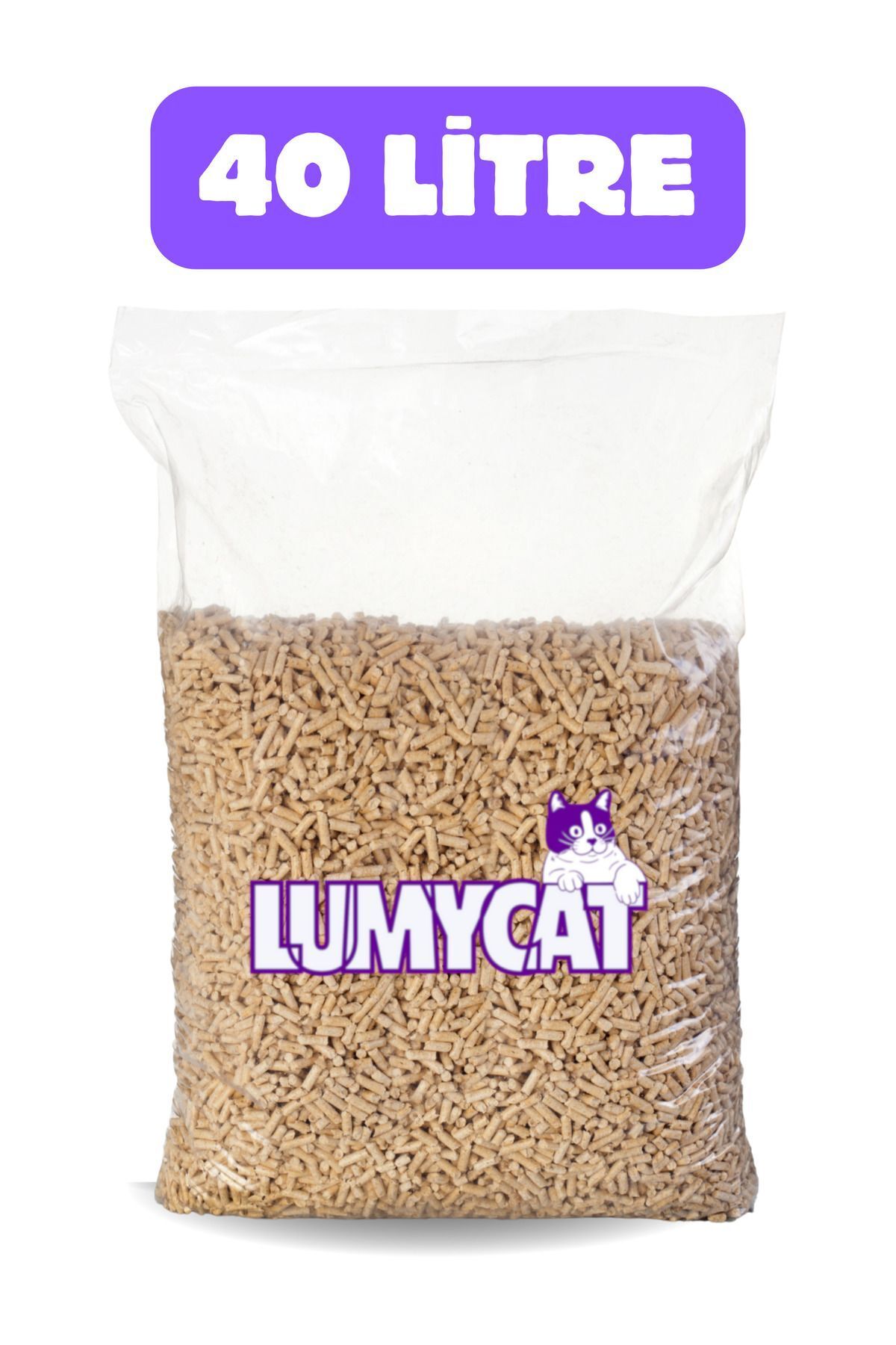 Elioure %100 Doğal Çam Peleti Kedi Kumu 40 Lt Tozsuz Ürün 6mm