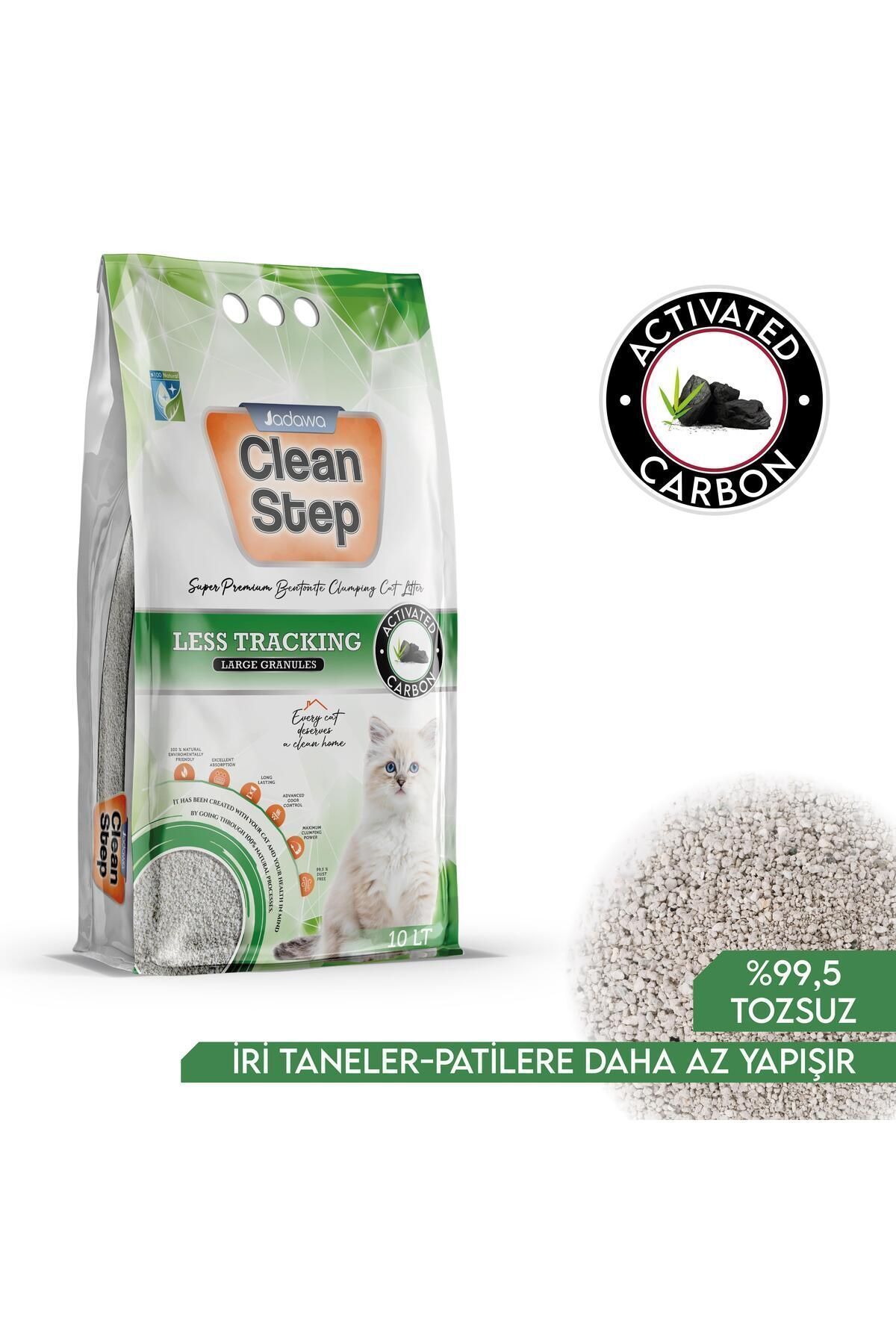 Elioure Clean Step Less Tracking Patilere Yapışmayan Aktif Karbonlu Topaklanan Kalın Tane Bentonit Kedi Kumu