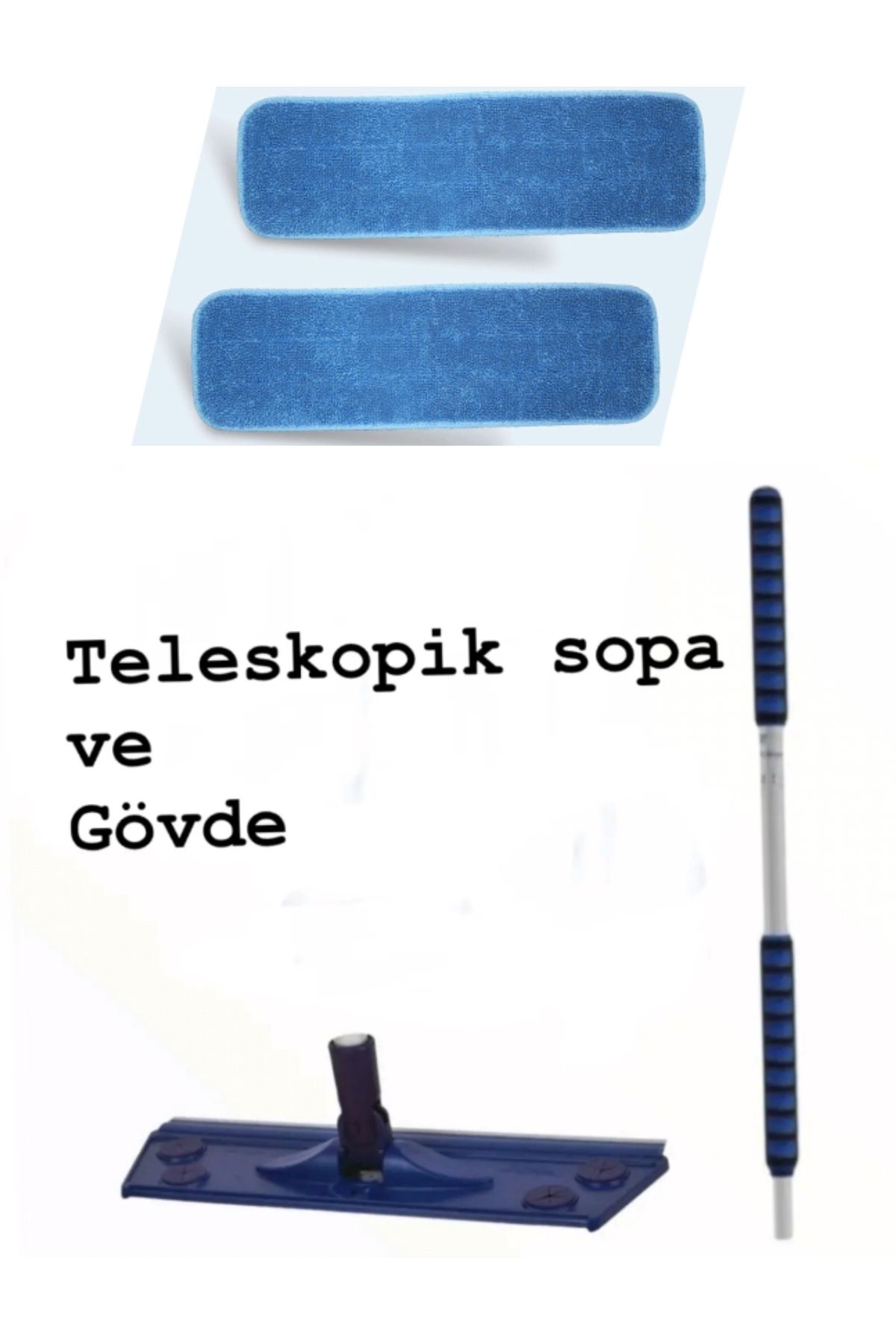Silva Mikrofiber Duvar silme mop (paspas) 2 adet beziyle